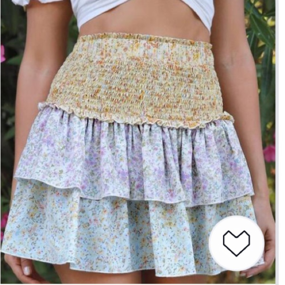 Shein floral skirt